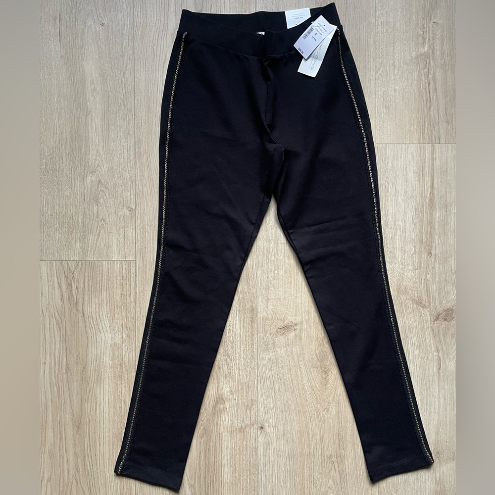 Cleo Black Pants with Gold Details